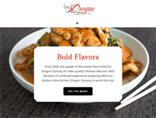 Tablet Screenshot of dragondynastytakeout.com